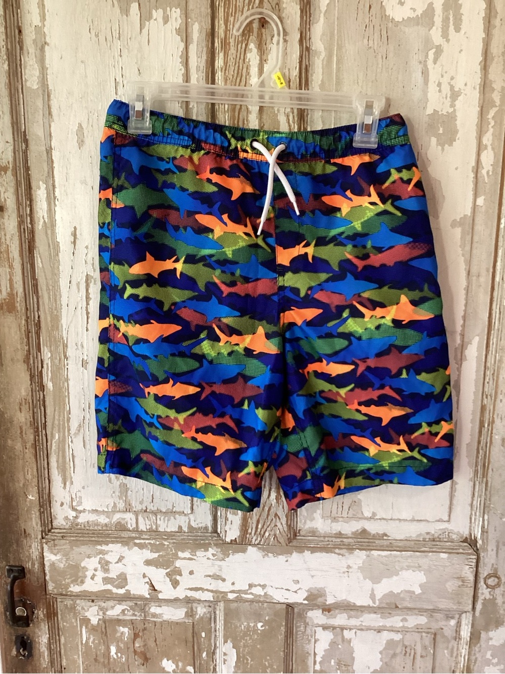 Land’s End Boys Swim Trunks in Navy Blue with Sharks - XL 14/16 EUC!